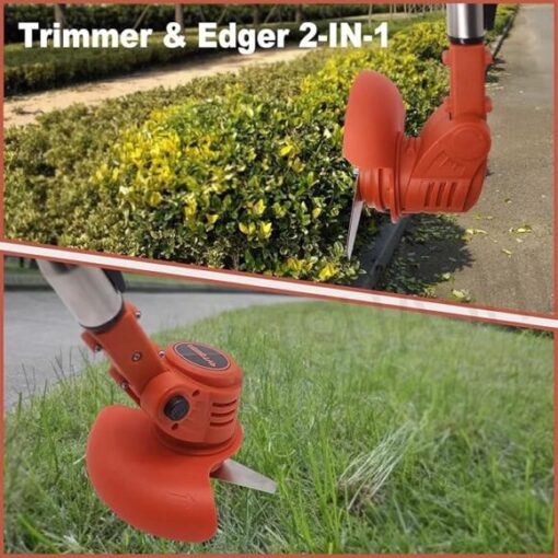 Electric Grass Cutter Machine, Cordless Portable Garden Lawn Trimmer with Adjustable Height - Image 3